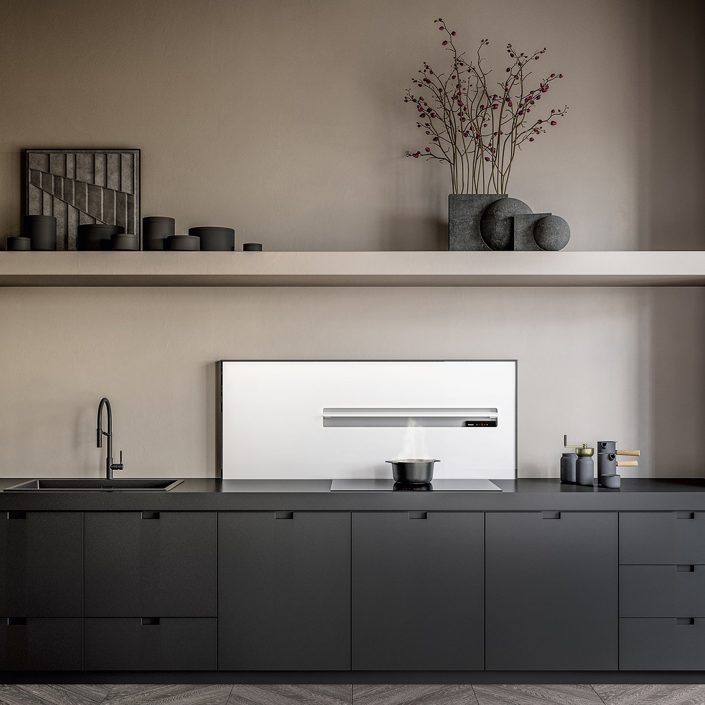 Falmec Air Wall mit magnetischem Küchenzubehör