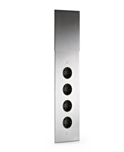 Mira ES1 Naber Eck-Steckdosenelement Edelstahl- 7053045