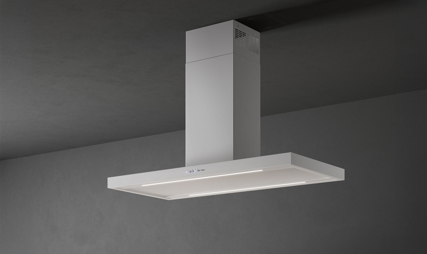 Falmec Plane Plus Inselhaube 90 cm Weiß – Produktansicht