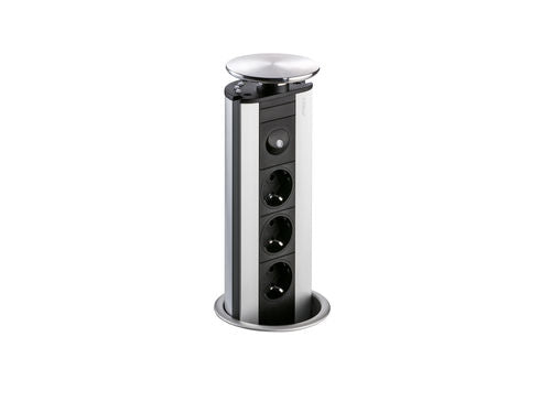 Naber Evoline® Port 1 LED Deckel Edelstahl mit weißen LEDs - 8031134