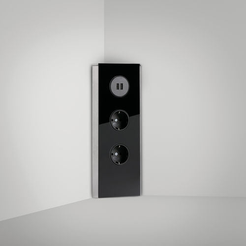Naber Mira Eck Glas USB schwarz - 7053124