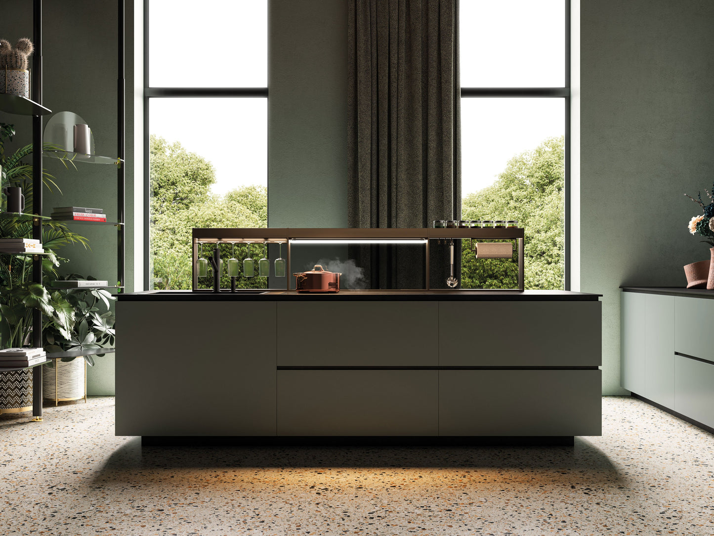 Falmec Brooklyn Ansatzelement 60 cm Schwarz Rauchglas