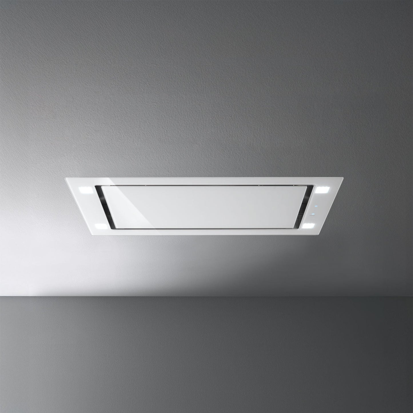 Falmec Sirio Deckenhaube 90 cm Weiß/Glas