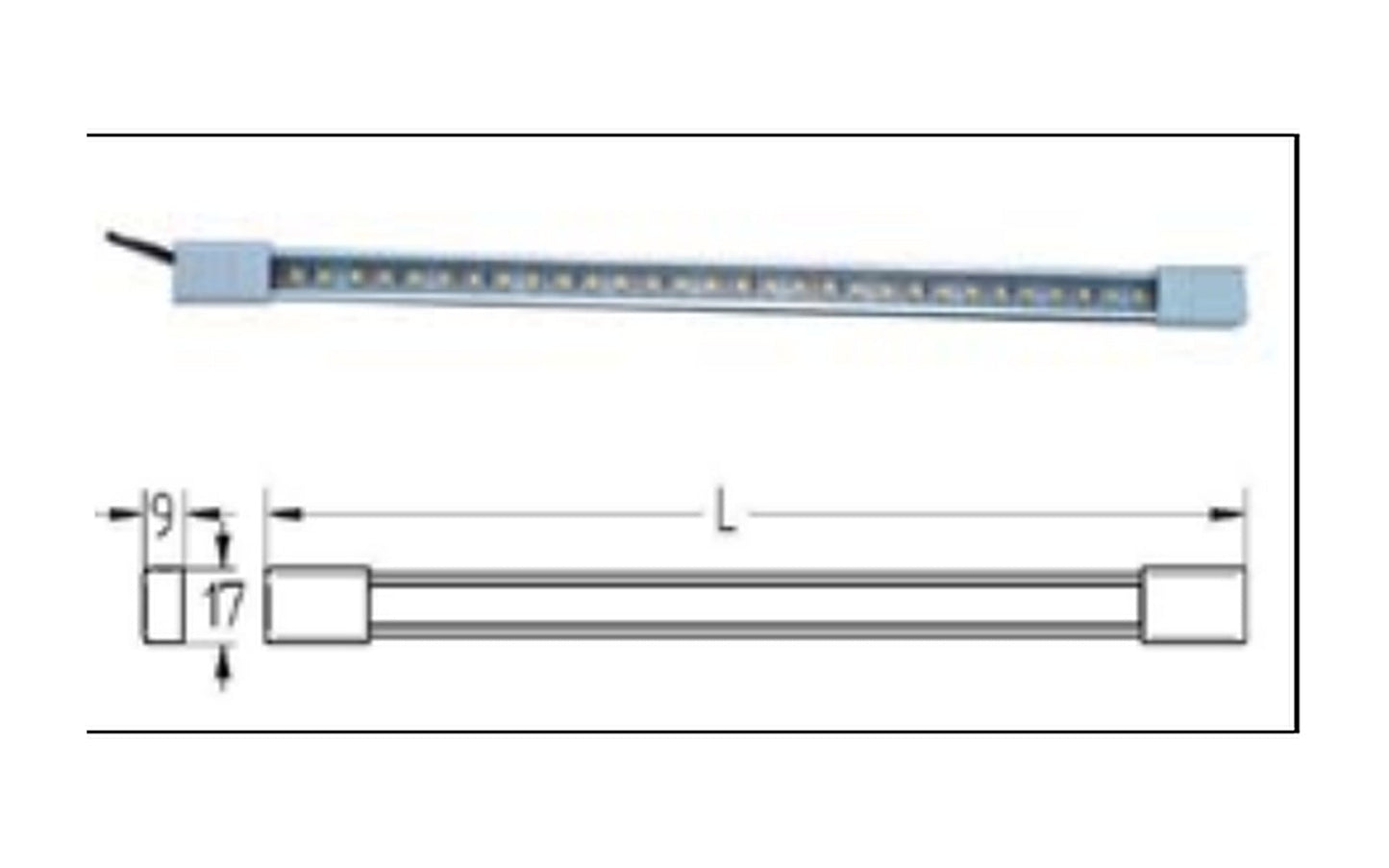 Thebo LED 66 Aluminium-U-Profil 600 mm 3600 K