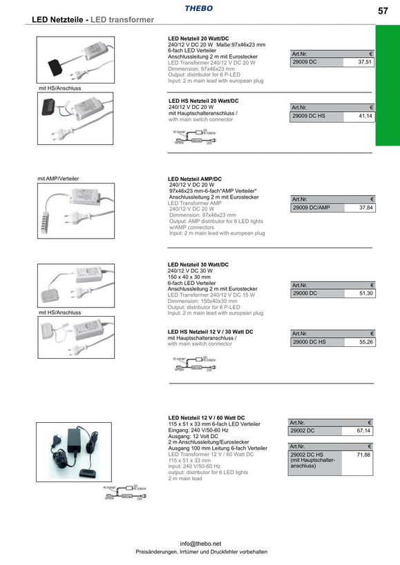 Thebo LED HS Netzteil 20 W DC – Produktabbildung