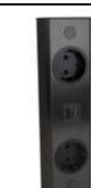 Thebo ST 3005/240 Aufbausteckdose Schwarz mit USB A und C