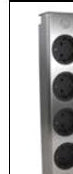 Thebo ST 3005/300 Aufbausteckdose Edelstahl