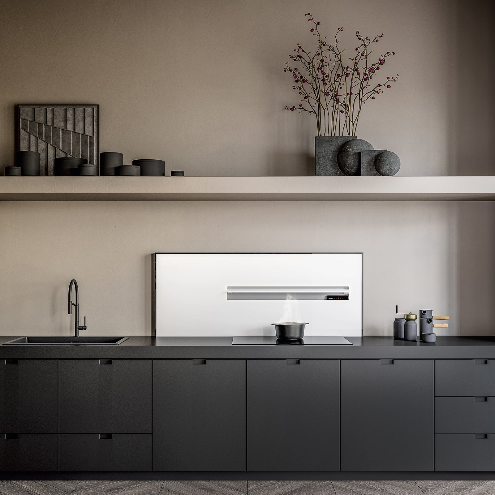 Falmec Air Wall mit magnetischem Küchenzubehör