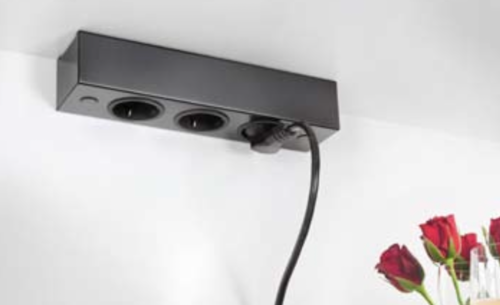 Thebo Unterbau Steckdose Schwarz ST 3002 - 174828