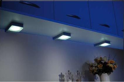 LED Hängeschrankbeleuchtung Thebo LED 979 Glas Elena mit Schalter 2er Set