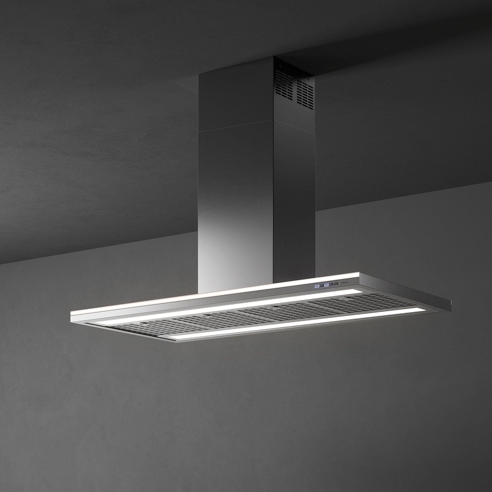 Falmec Lumen Wandhaube 120 cm Edelstahl – Produktansicht