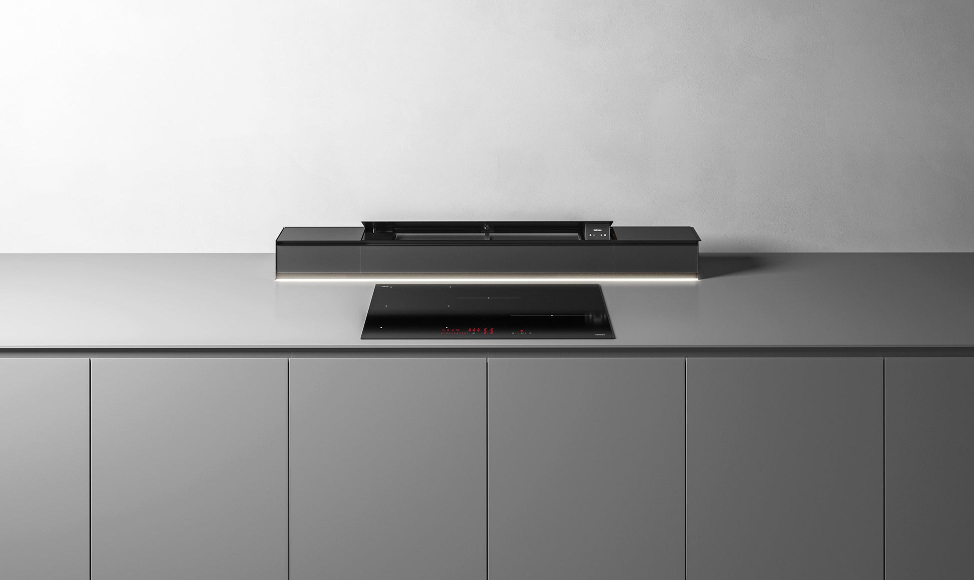Falmec Monolith Ablagemodul 60 cm Schwarz – Systemansicht