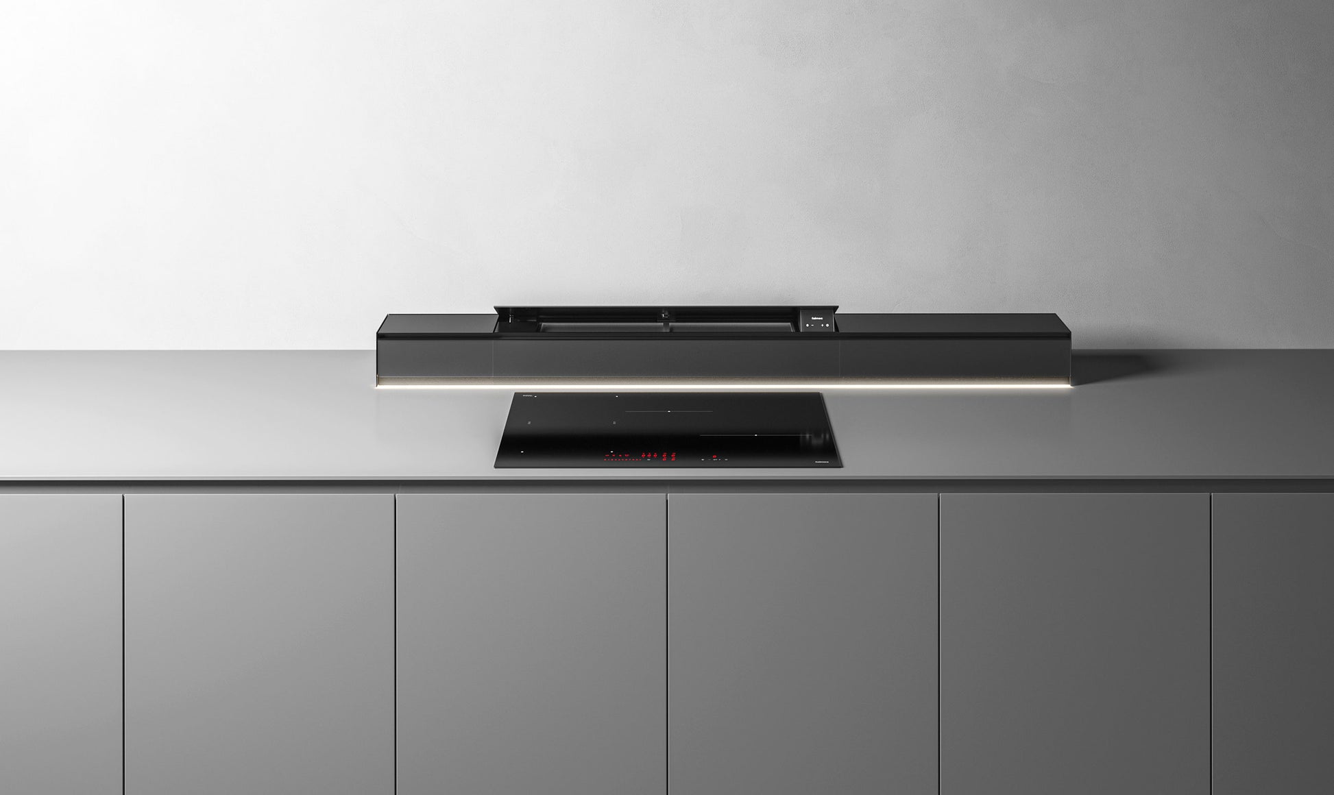 Falmec Monolith Ablagemodul 30 cm Schwarz – Systemansicht