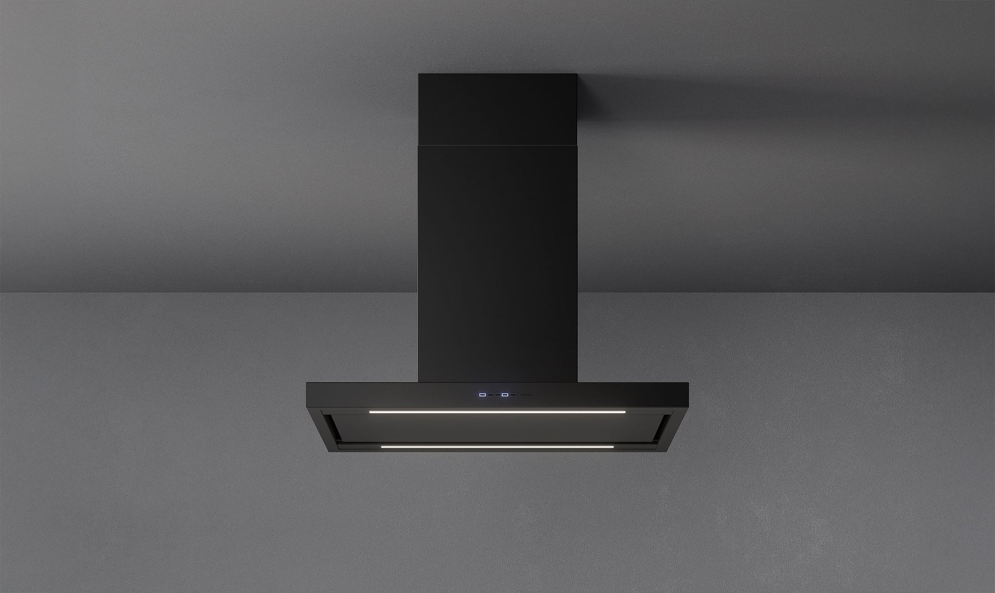 Falmec Plane Plus NRS Wandhaube 90 cm Schwarz – Frontansicht