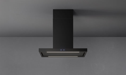 Falmec Plane Plus NRS Wandhaube 90 cm Schwarz – Frontansicht
