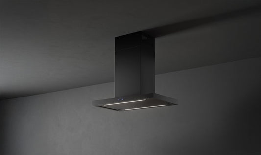 Falmec Plane Plus NRS Inselhaube 90 cm Schwarz – Produktansicht