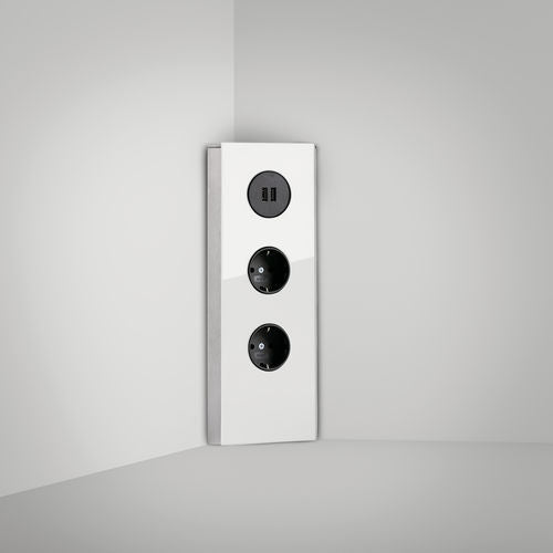 Naber Mira Eck Glas USB weiß - 7053123