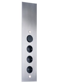 Steckdosensäule Thebo STS 3007 alu mit Schalter- 17597