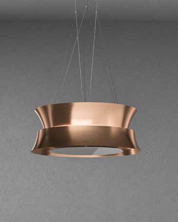 Falmec Dama Circle.Tech Inselhaube Ø 60 cm Kupfer – Produktansicht
