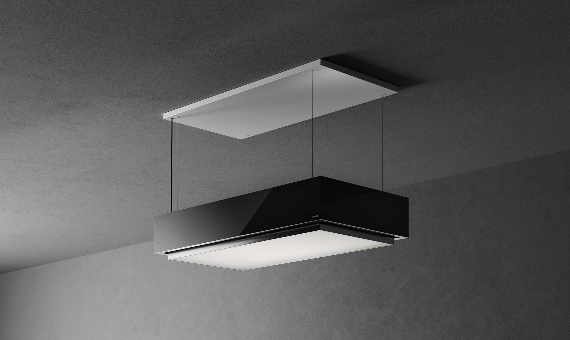Falmec Levante Up & Down Inselhaube 120 cm Graphit All Matt