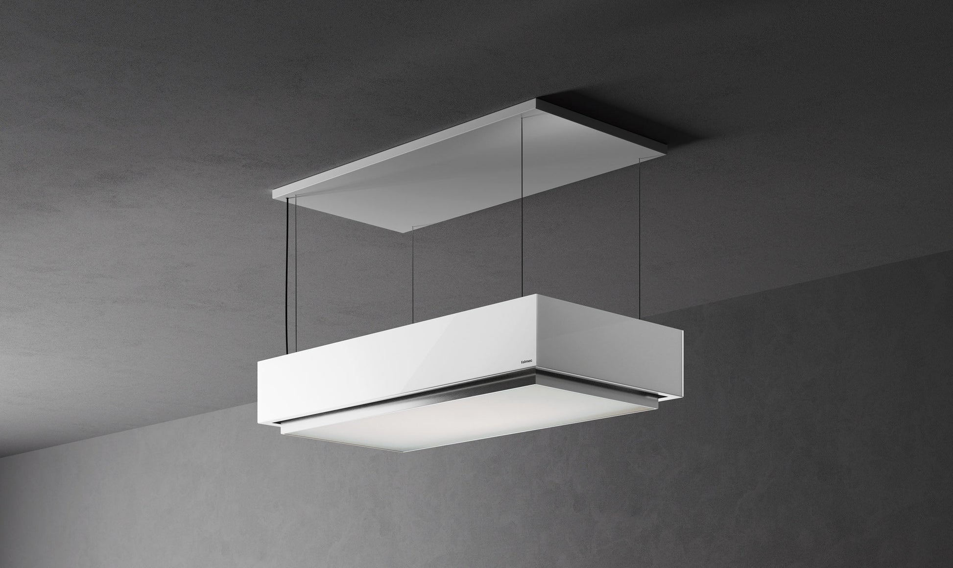 Falmec Levante Up & Down Inselhaube 120 cm Graphit satiniert