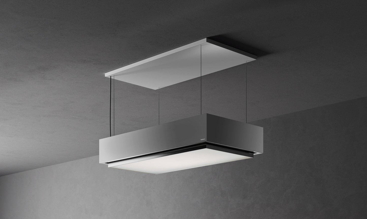 Falmec Levante Up & Down Inselhaube 120 cm Schwarz