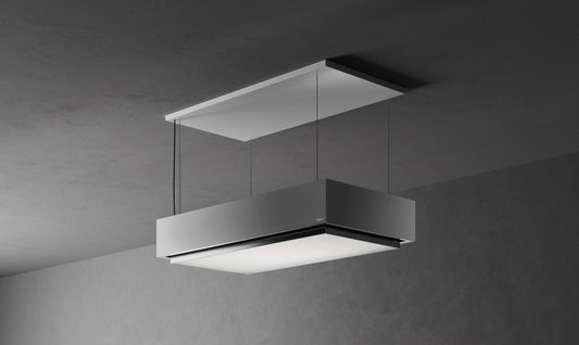 Falmec Levante Up & Down Inselhaube 120 cm Schwarz
