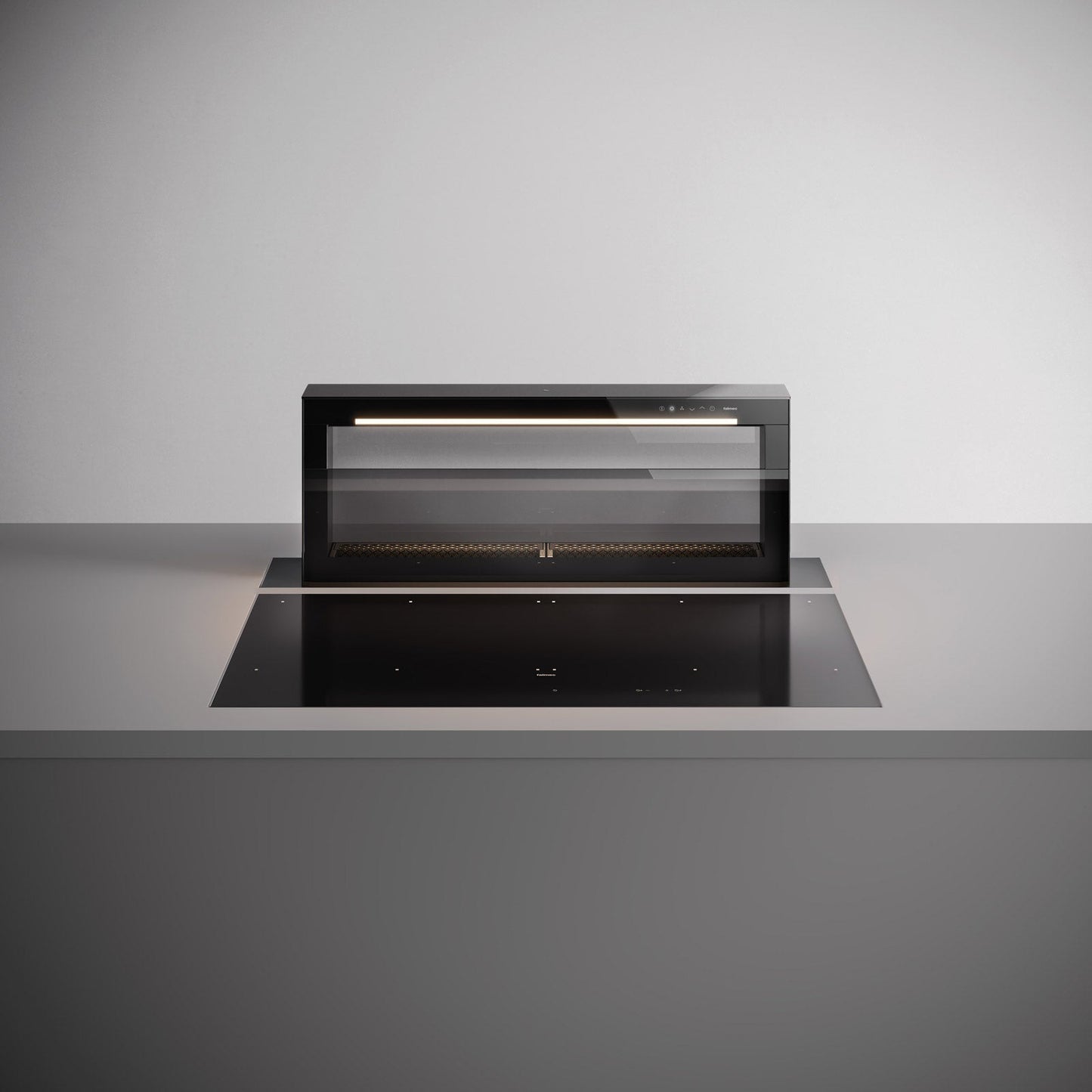 Falmec Level Arbeitsplattenhaube 90 cm Schwarzglas – Produktansicht