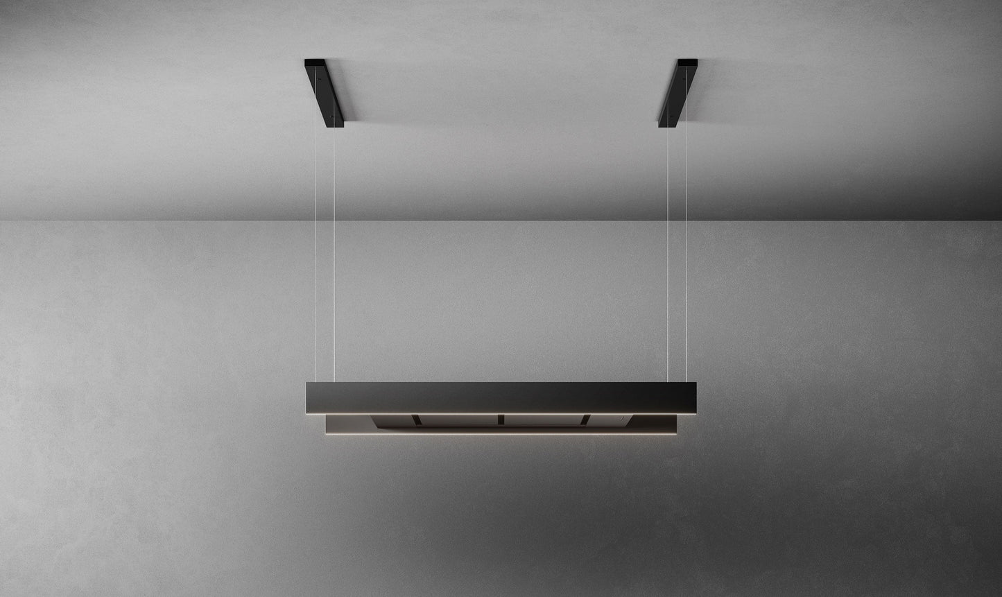 Falmec Light Inselhaube 120 cm Schwarz Produktansicht