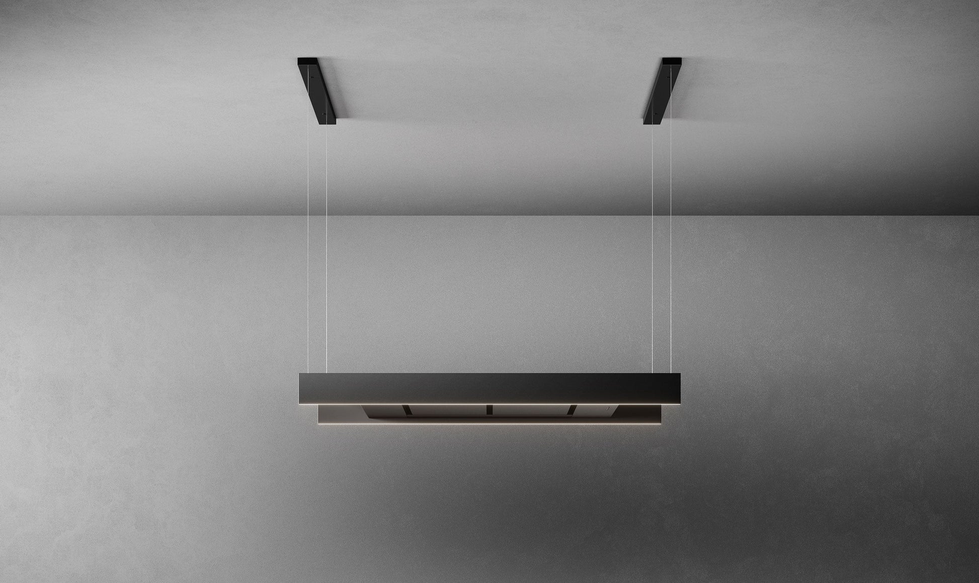 Falmec Light Inselhaube 120 cm Schwarz Produktansicht