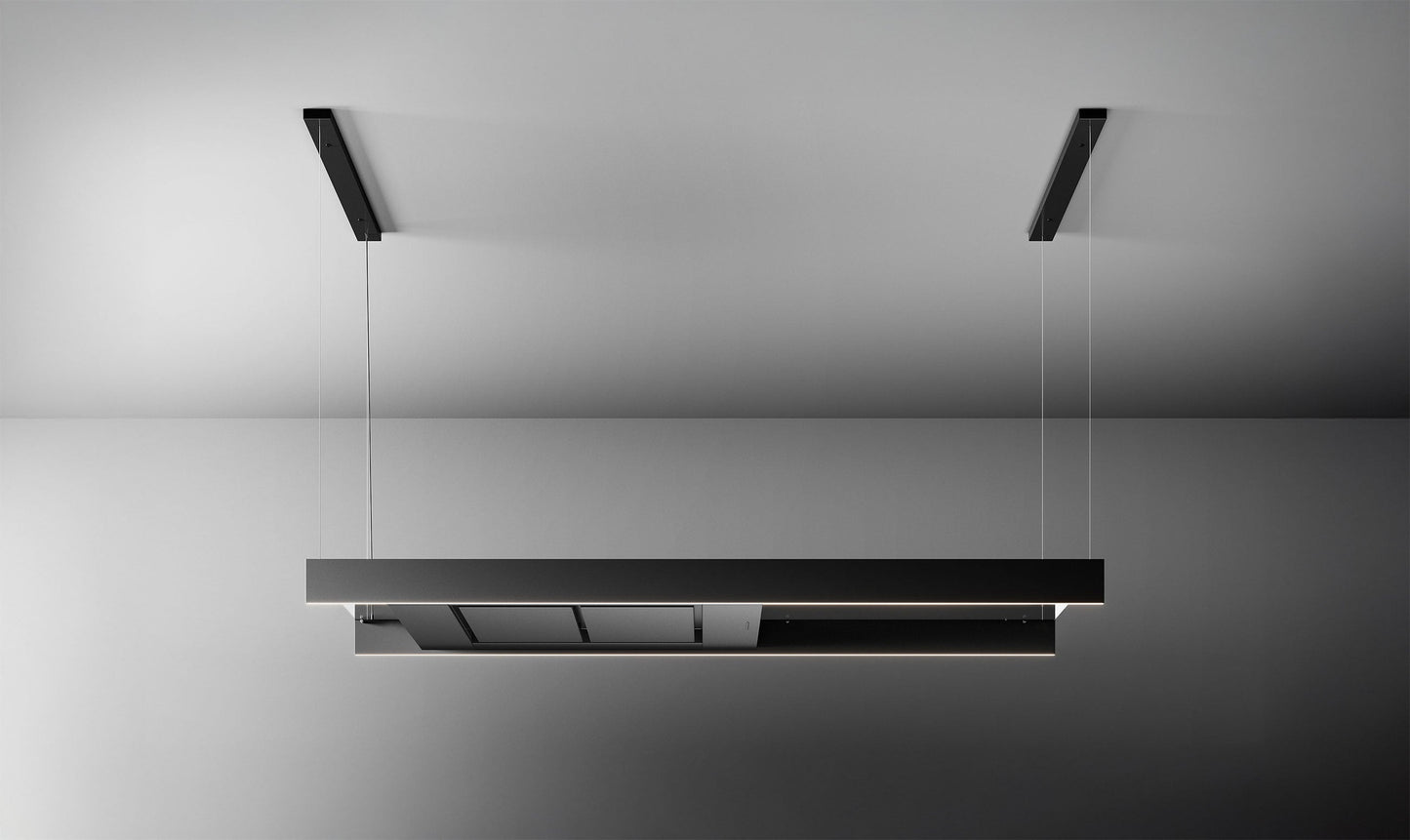 Falmec Light Inselhaube 180 cm Schwarz Produktansicht