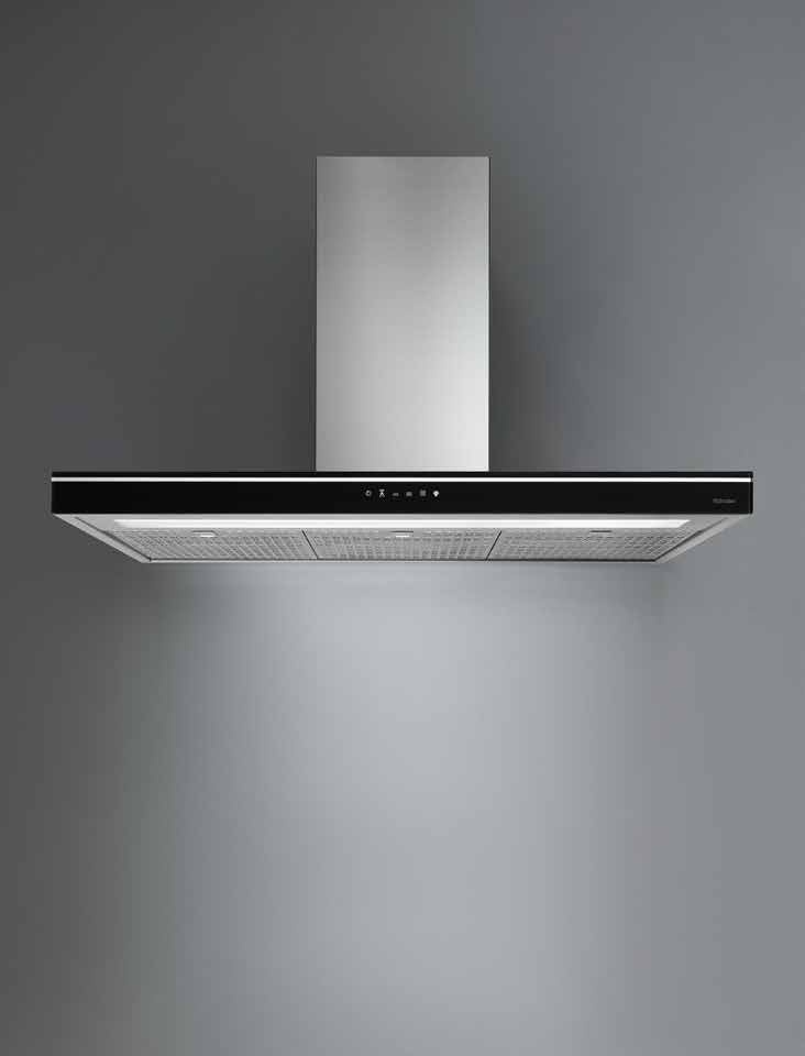 Falmec Luce Inselhaube 90 cm Schwarz Produktansicht