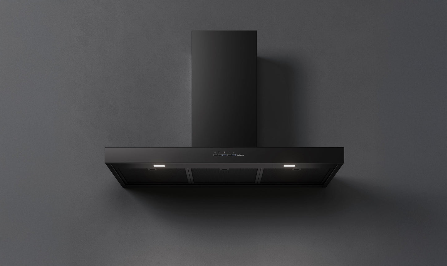 Falmec Mercurio Evo Wandhaube 90 cm Schwarz – Produktansicht