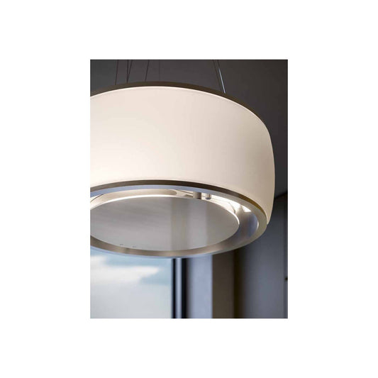 Falmec Soffio Circle.Tech Inselhaube 58 cm Weiß satiniert – 600 m³/h