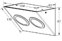 Technische Zeichnung Thebo ST 3019/2 Steckdosenelement